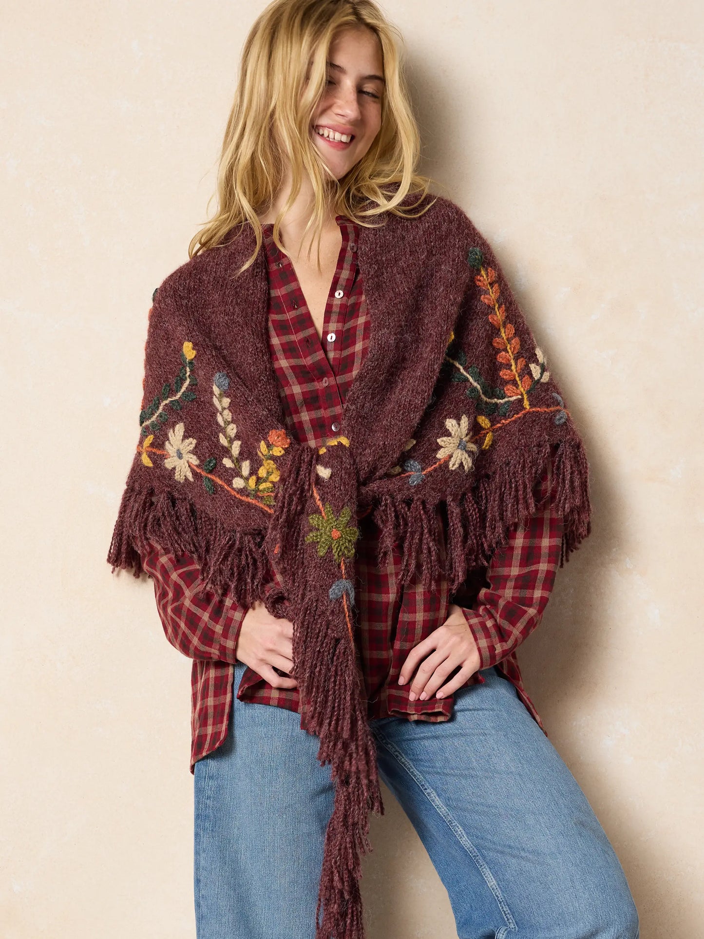 Peruvian Embroidered Shawl