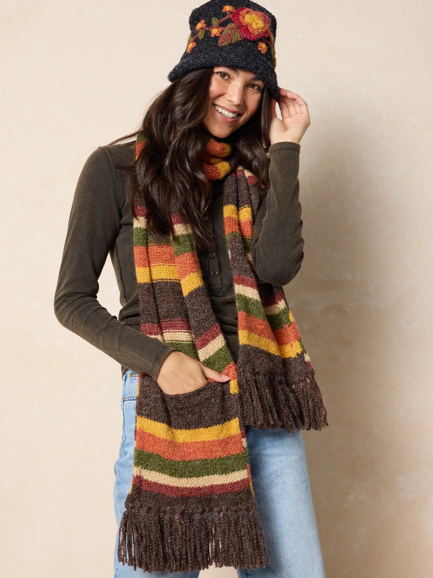 Peruvian Fringe Scarf