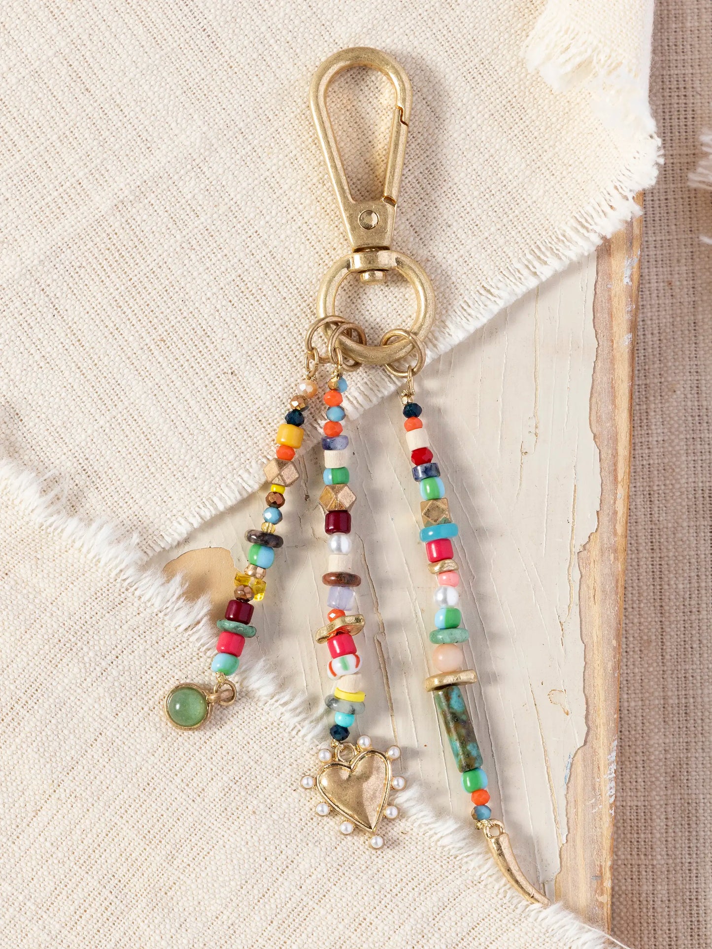 Artisan Keychain Beaded Bag Charm