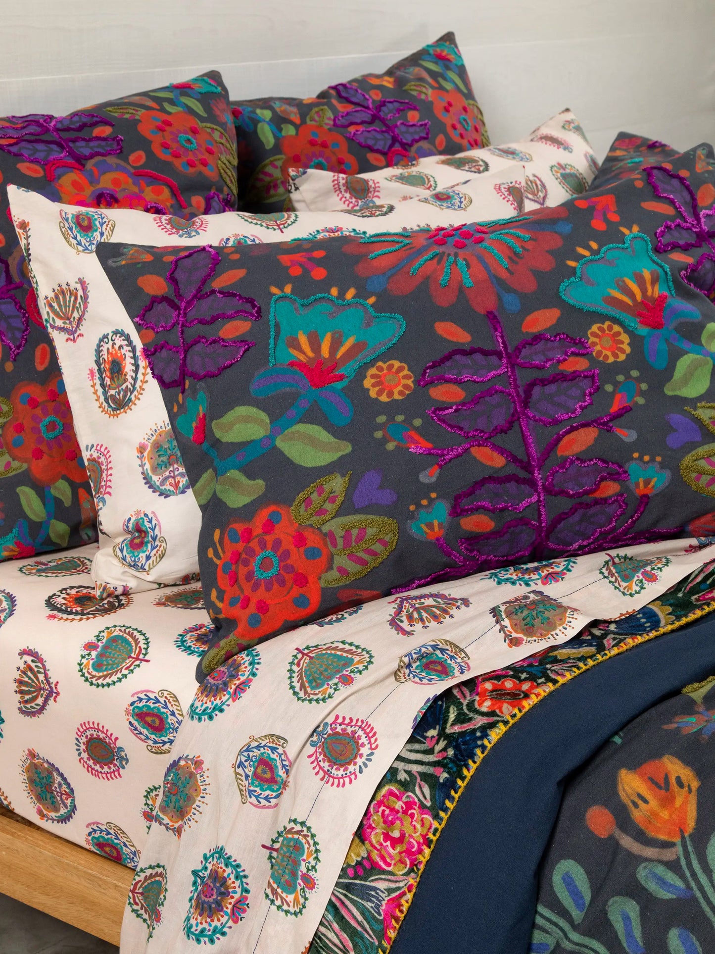 Catalina Cotton Euro Sham - Midnight Garden