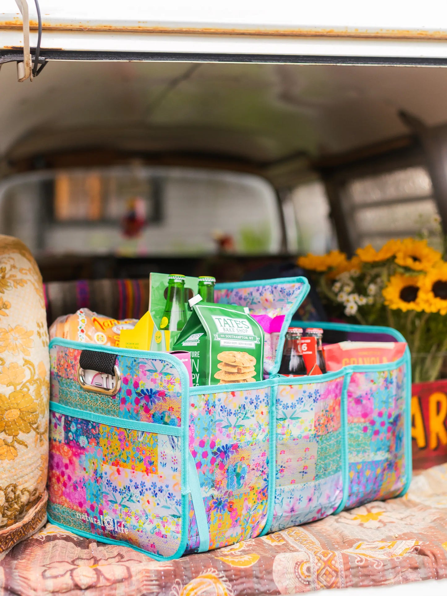Car Trunk Organizer - Watercolor Patchwork