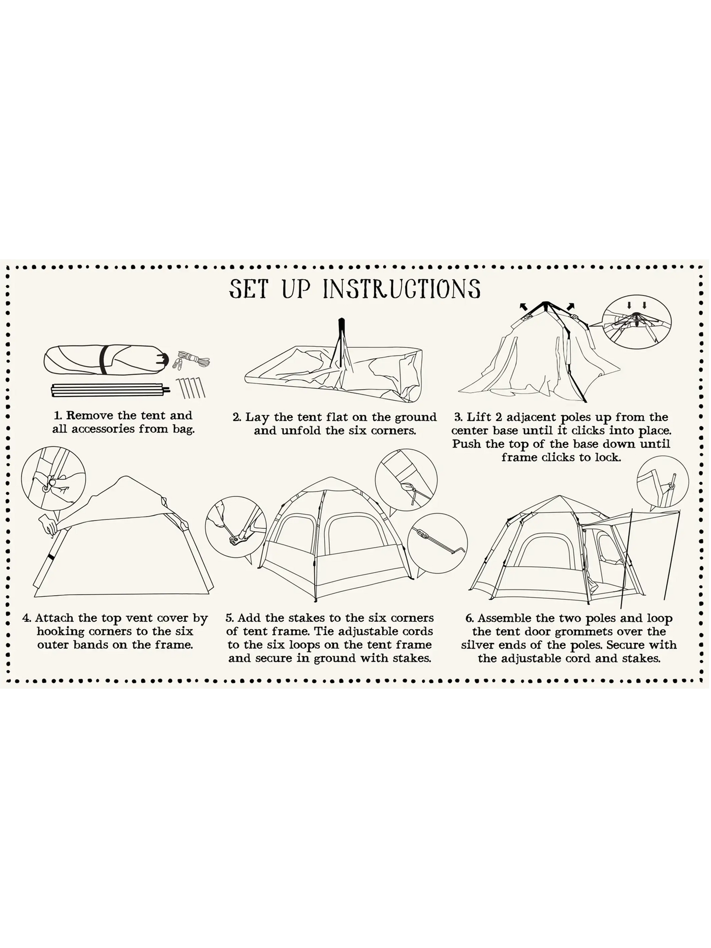 Live Happy Camping Tent - Good Vibes Patchwork