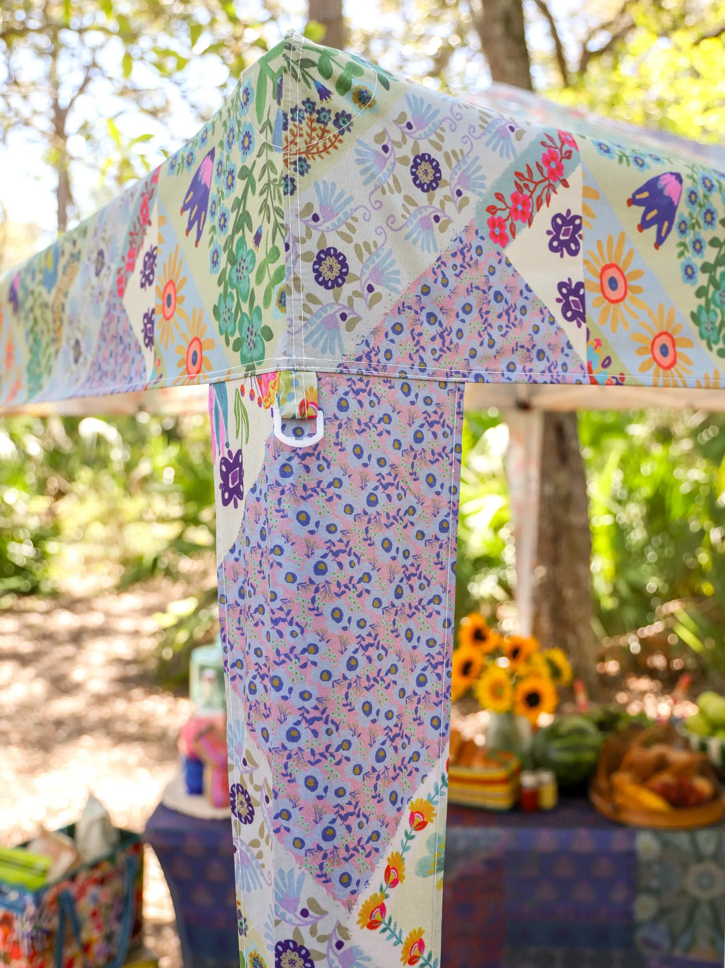 Live Happy Instant Canopy Tent - Mandala Folk Patchwork
