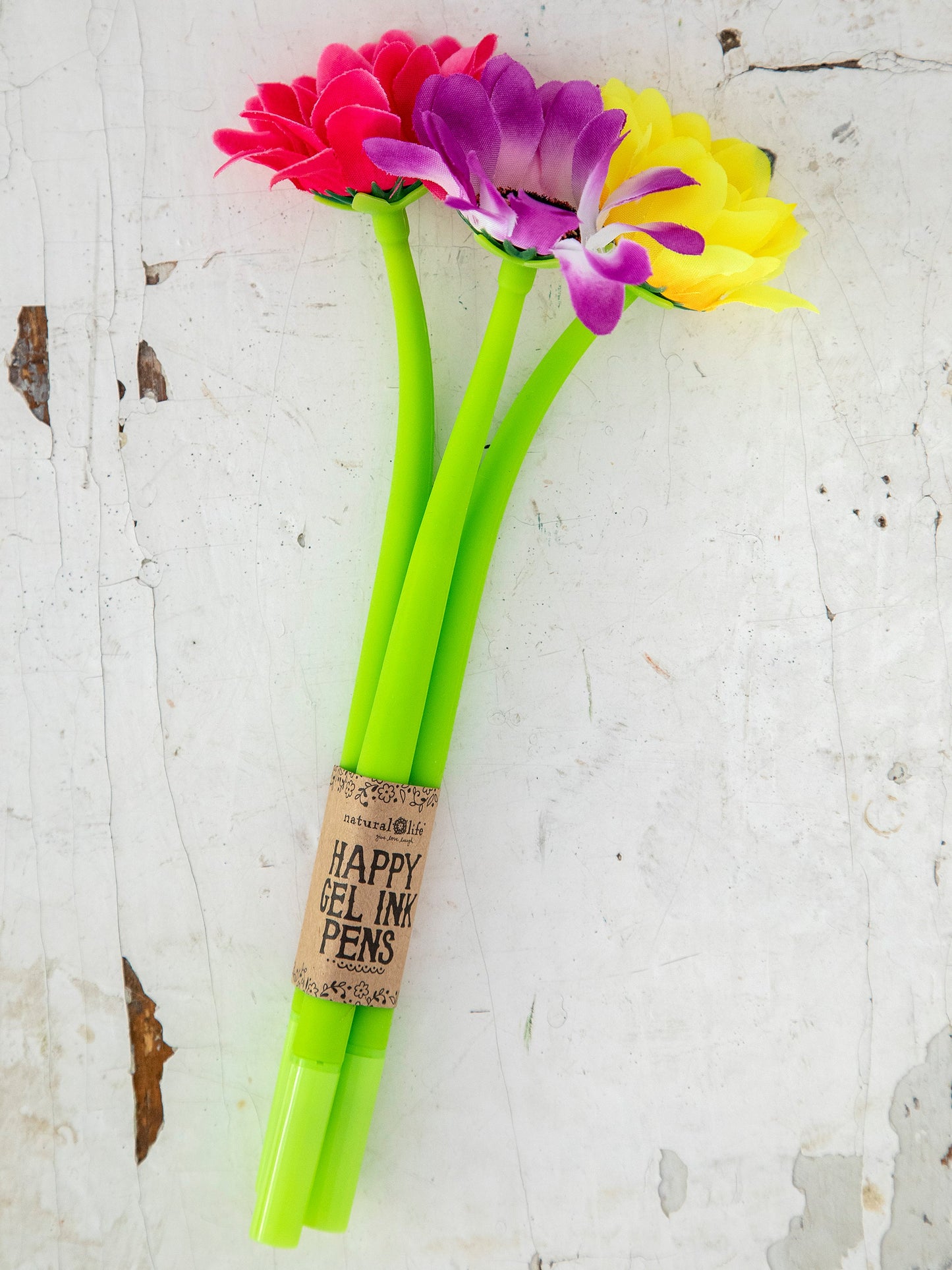 Happy Gel Ink Pens, Set of 3 - Gerber Daisies
