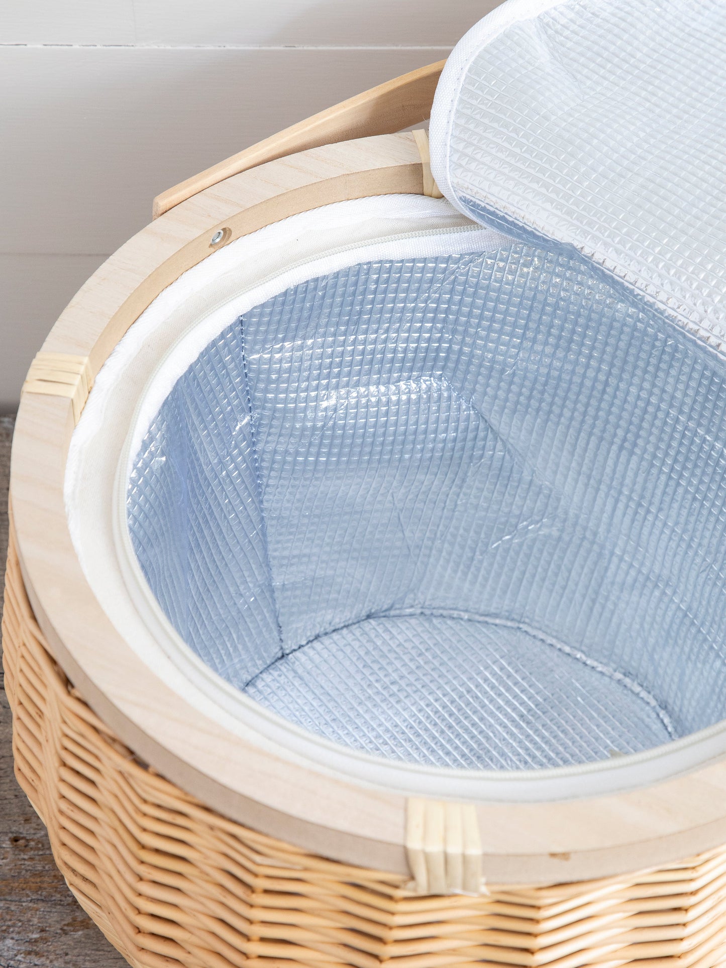 Insulated Picnic Basket Table - Folk Flower