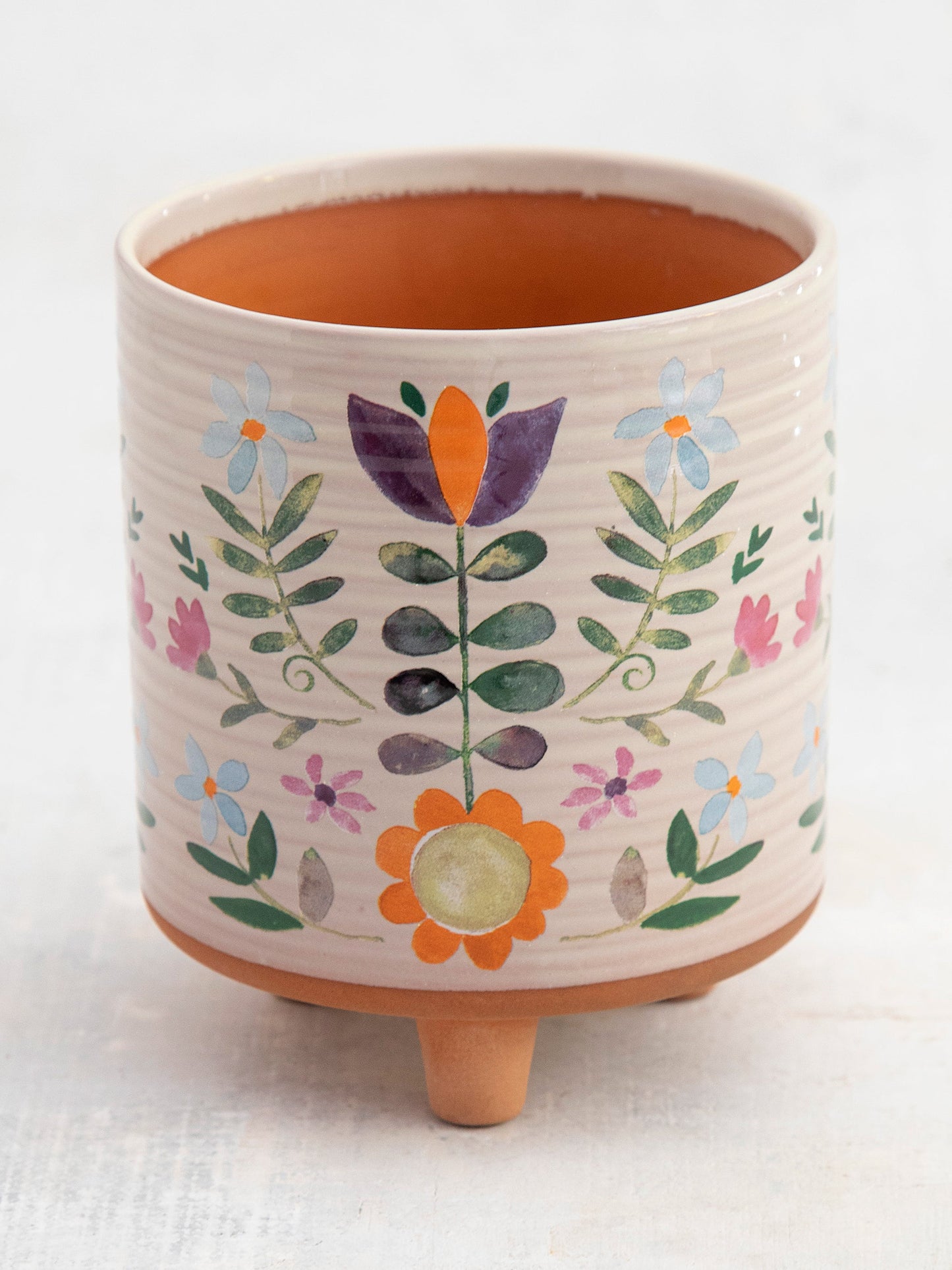 Artisan Planter - Folk Flower