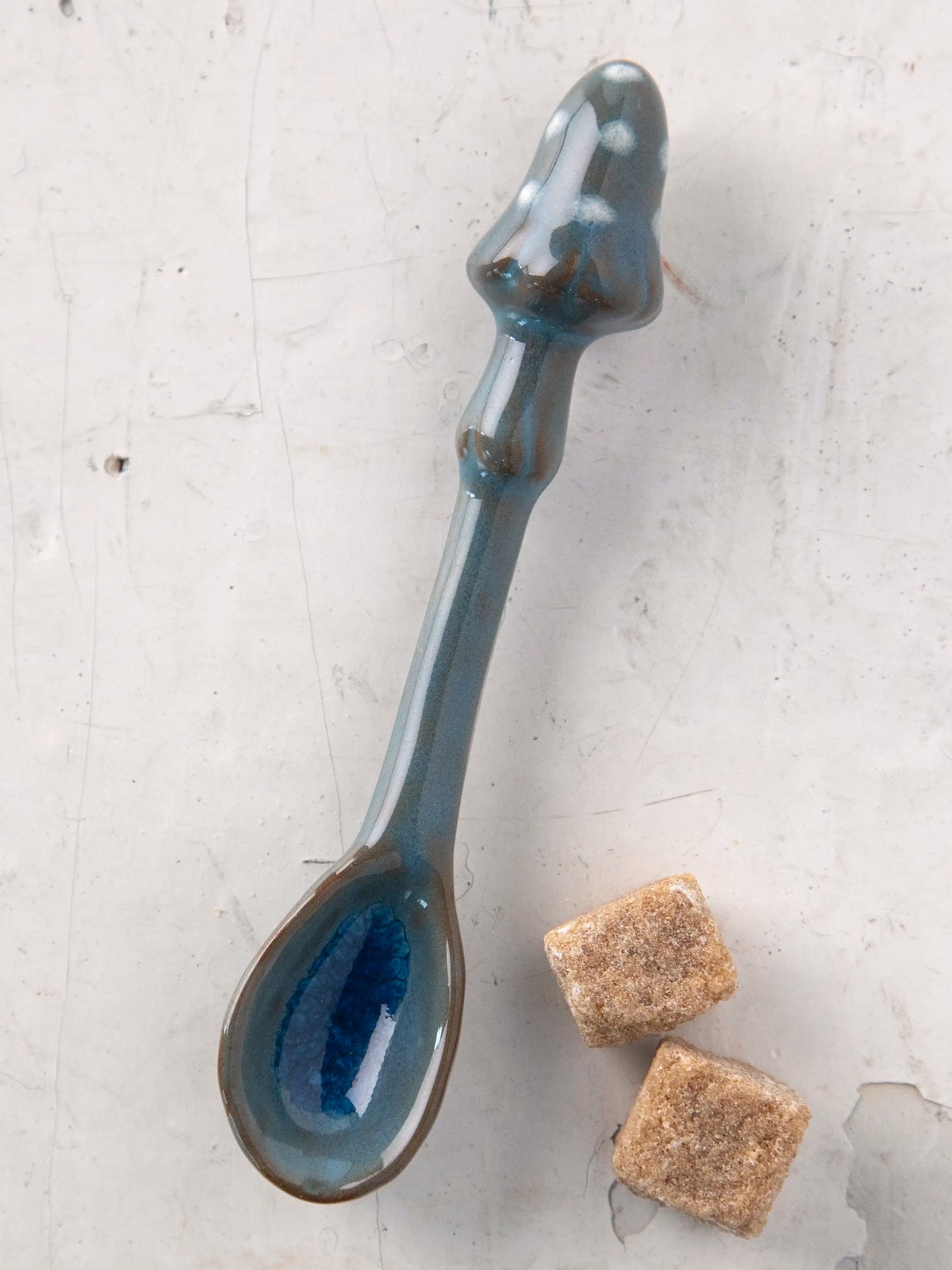 Stoneware Mushroom Spoon