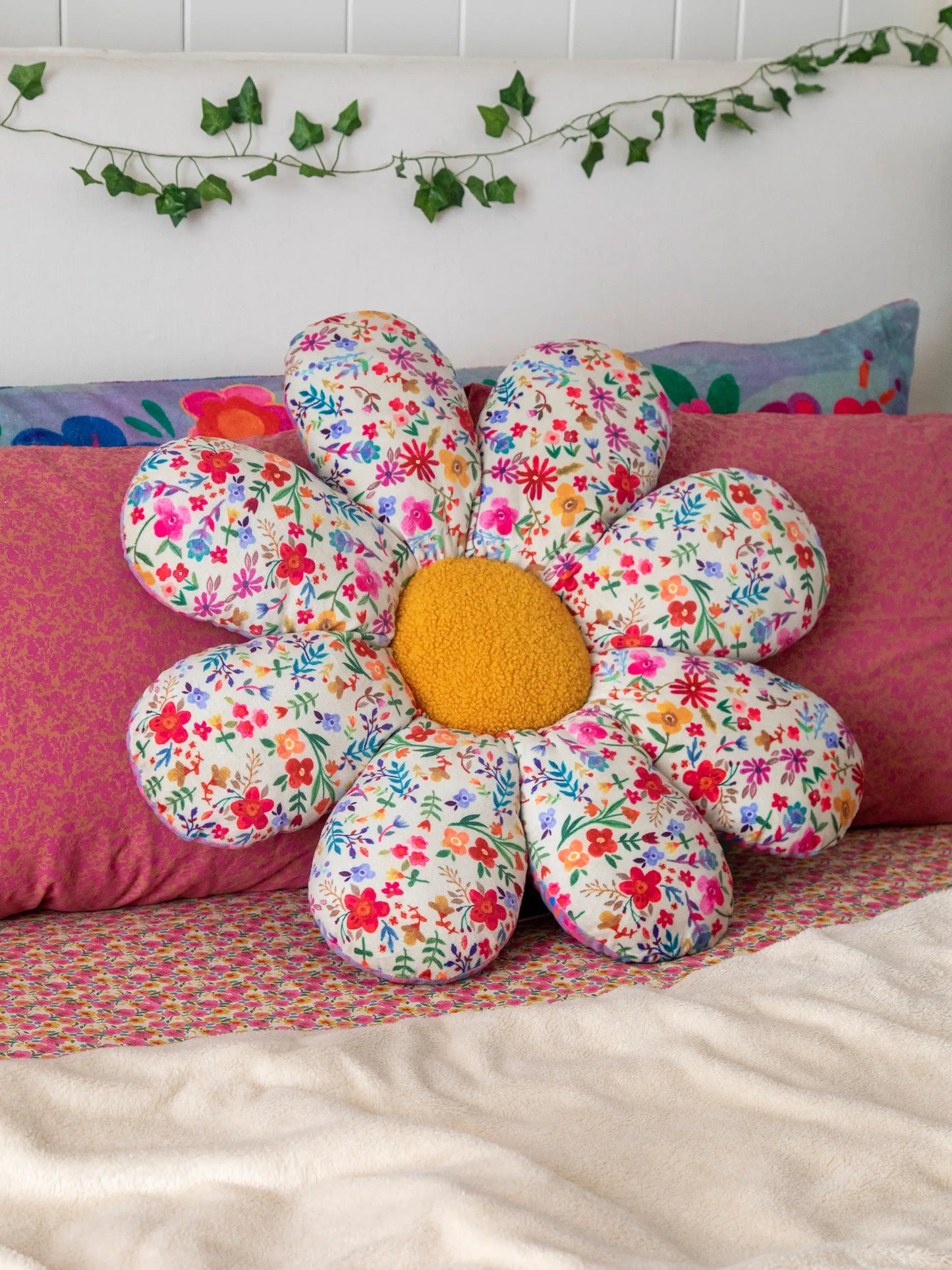 Reversible Seat & Floor Cushion - Flower