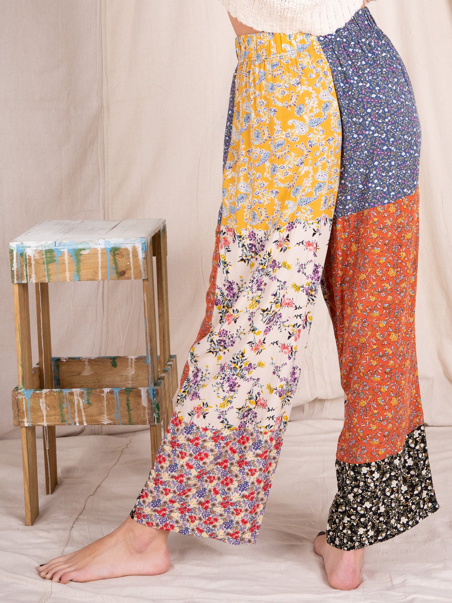 Mimi Pant - Mixed Floral Patchwork