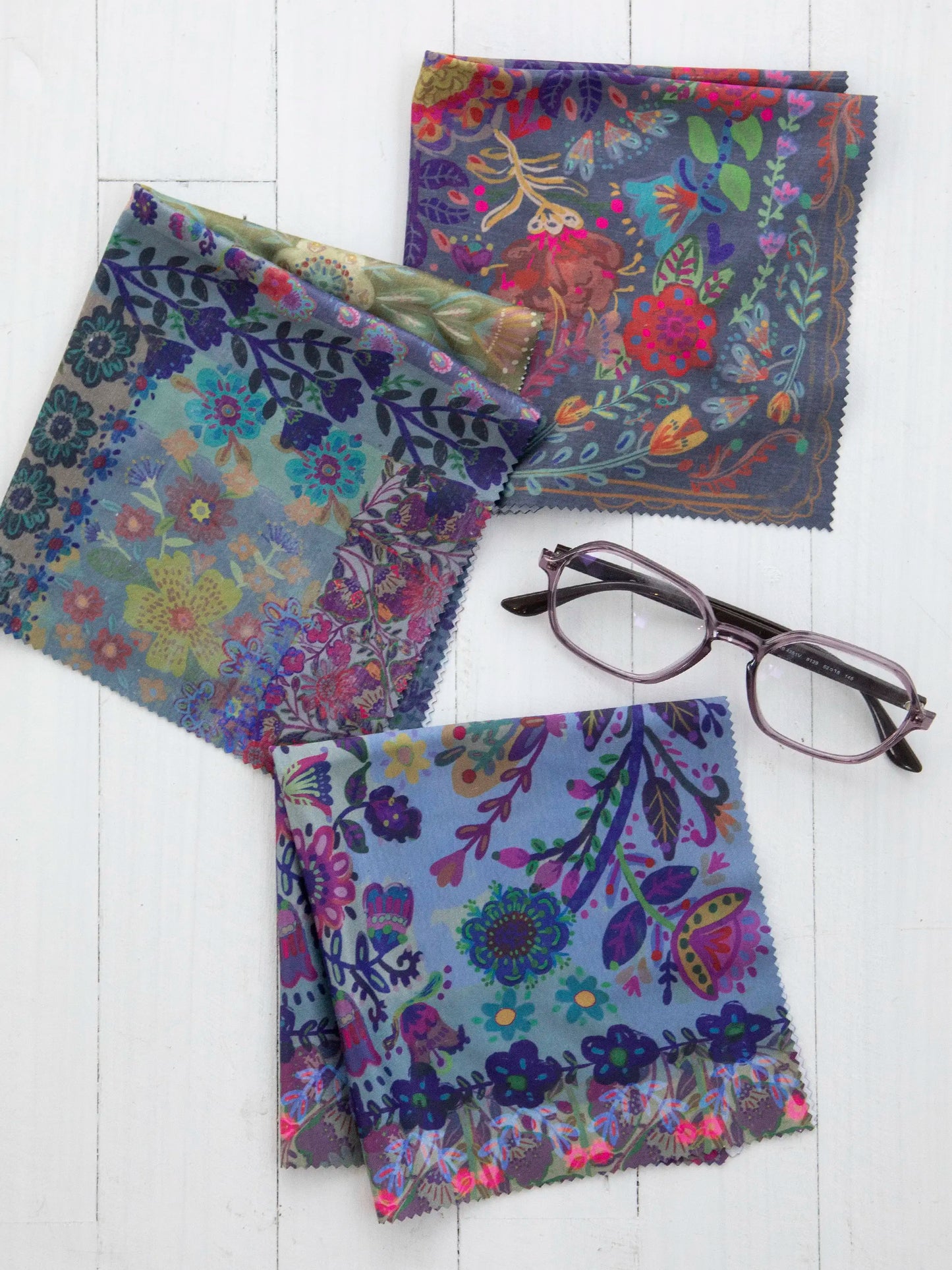 Eyeglass Cleaner Cloths, Set of 3 - Border Folk Garden