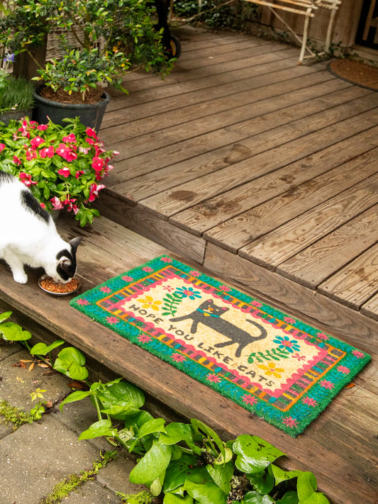 Bungalow Doormat - Hope You Like Cats