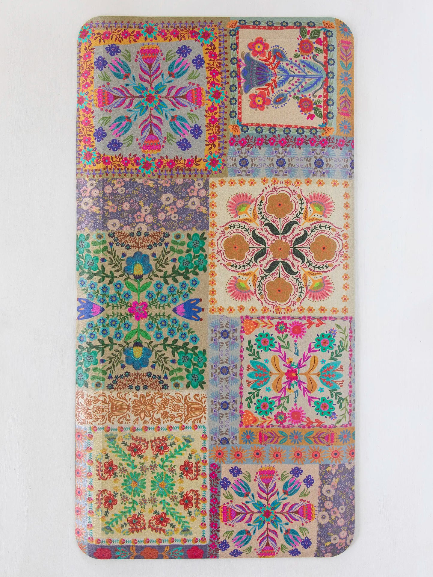 Comfy Kitchen Standing Mat - Mandala Folk Patchwork