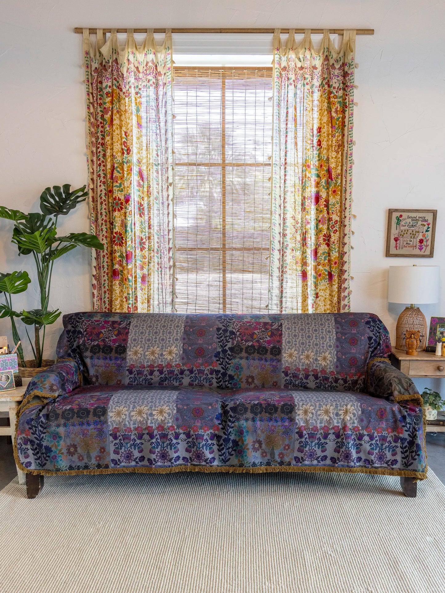 Mom's Favorite Sofa Cover - Blue Patchwork
