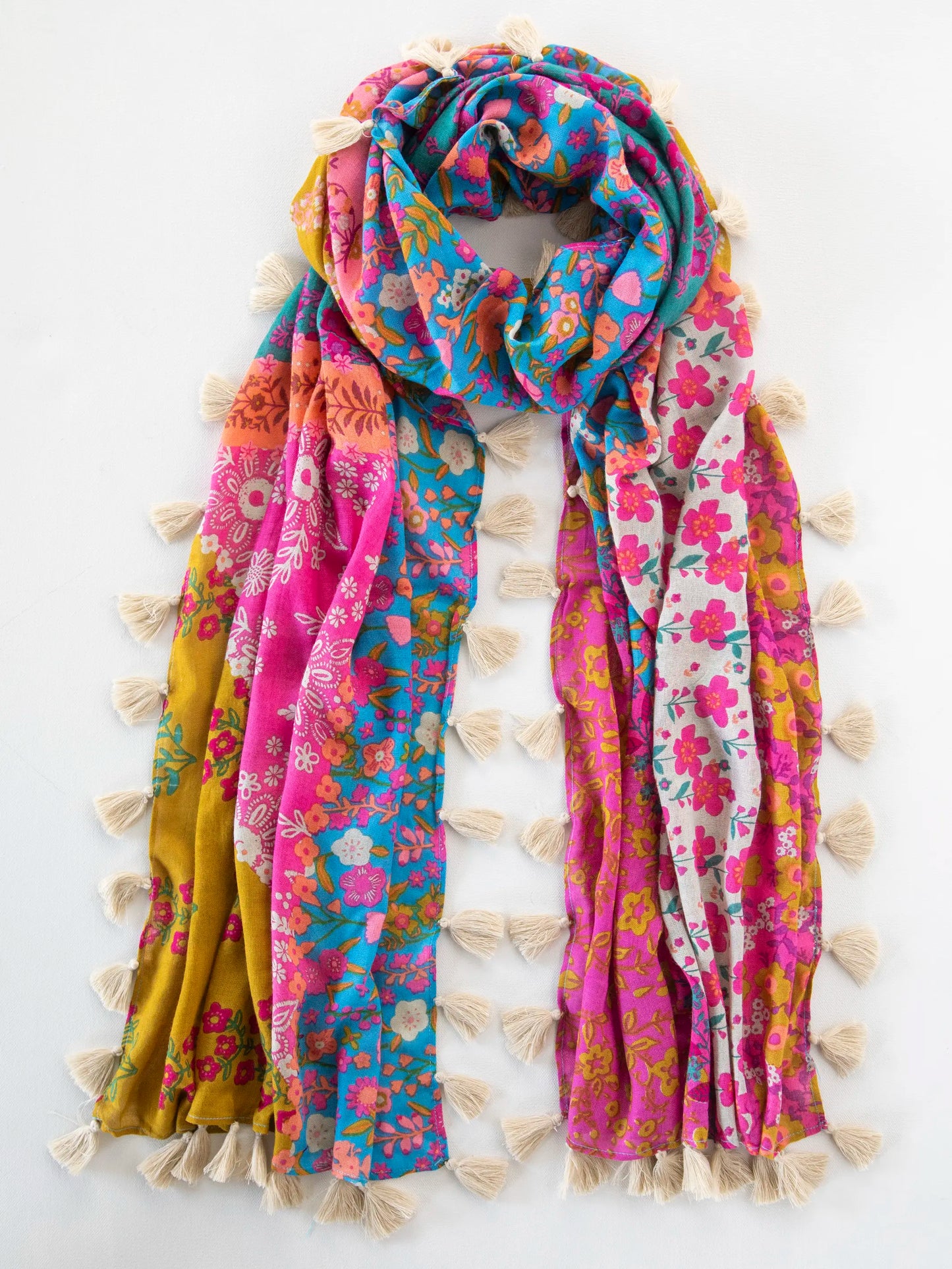 Sayulita Scarf - Mixed Rainbow Floral