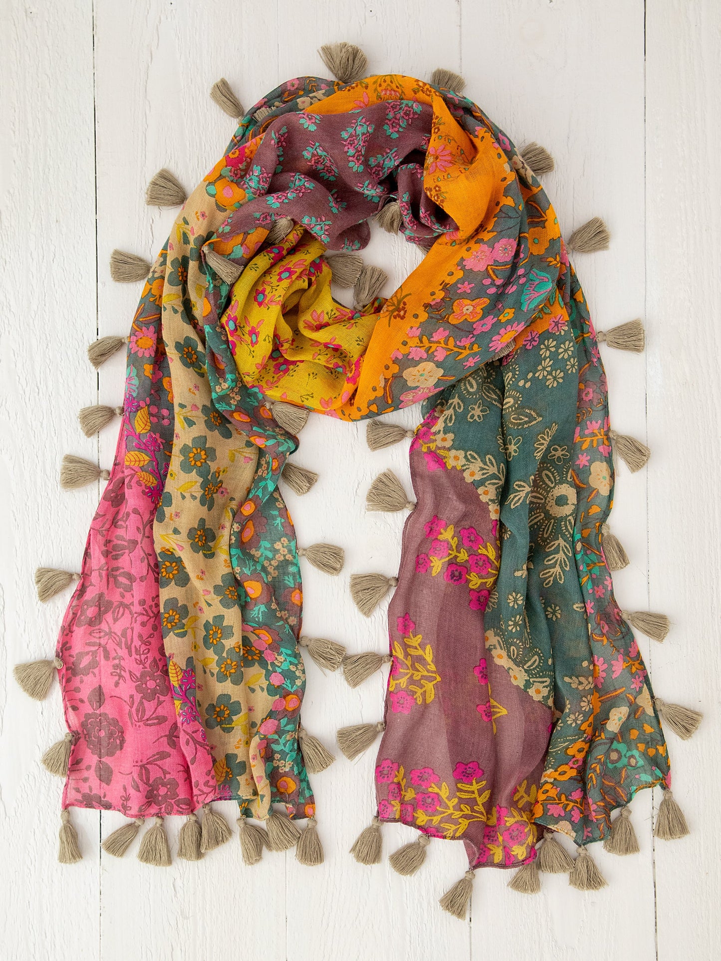 Sayulita Scarf - Bright Patchwork