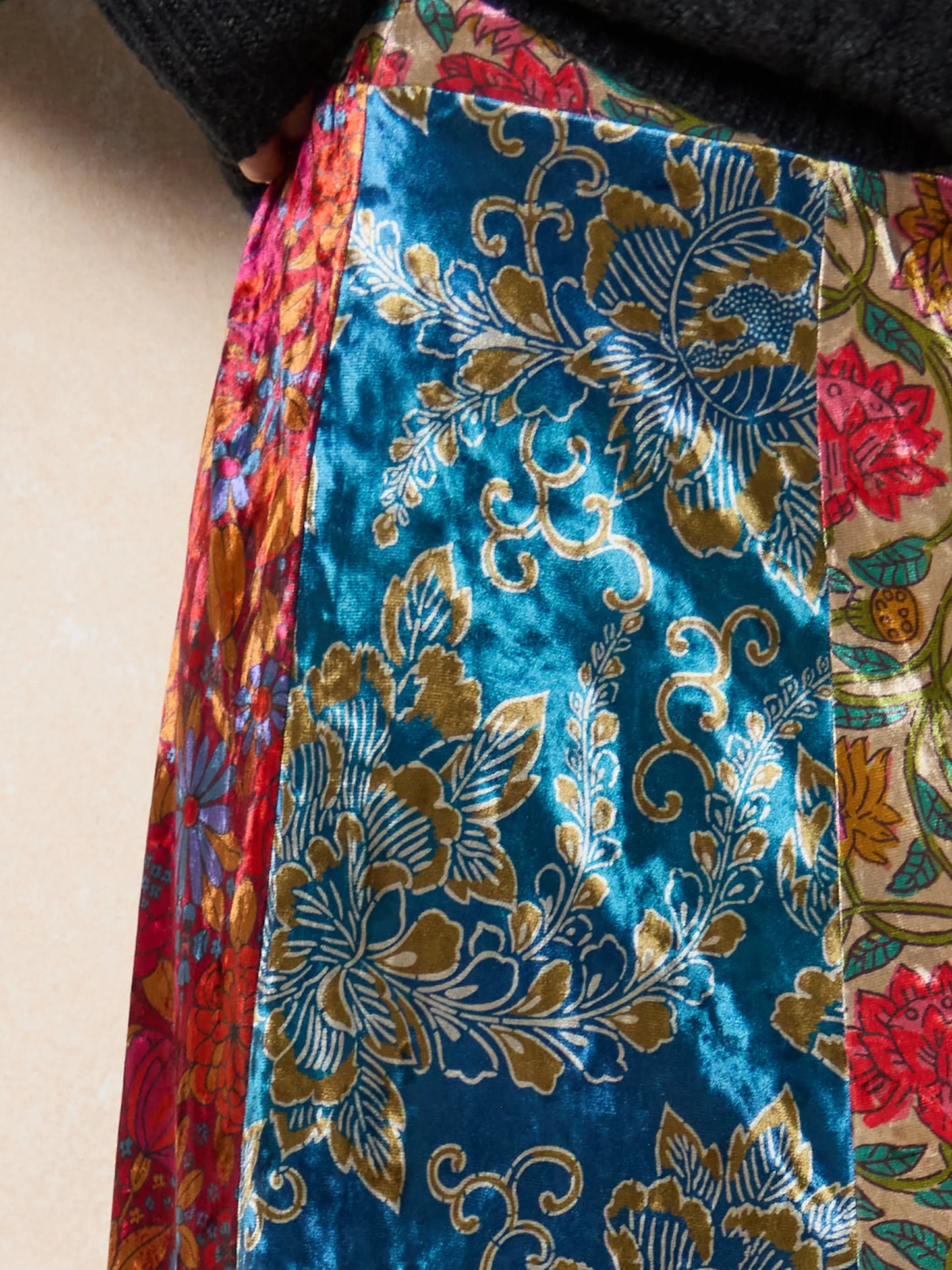 Valentina Velvet Maxi Skirt - Magic Meadow Multi