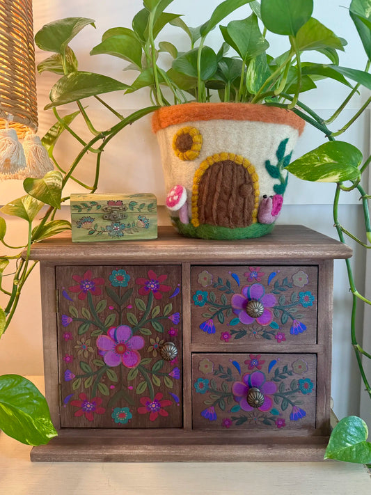 Maia Mini Dresser - Cocoa Folk Flower