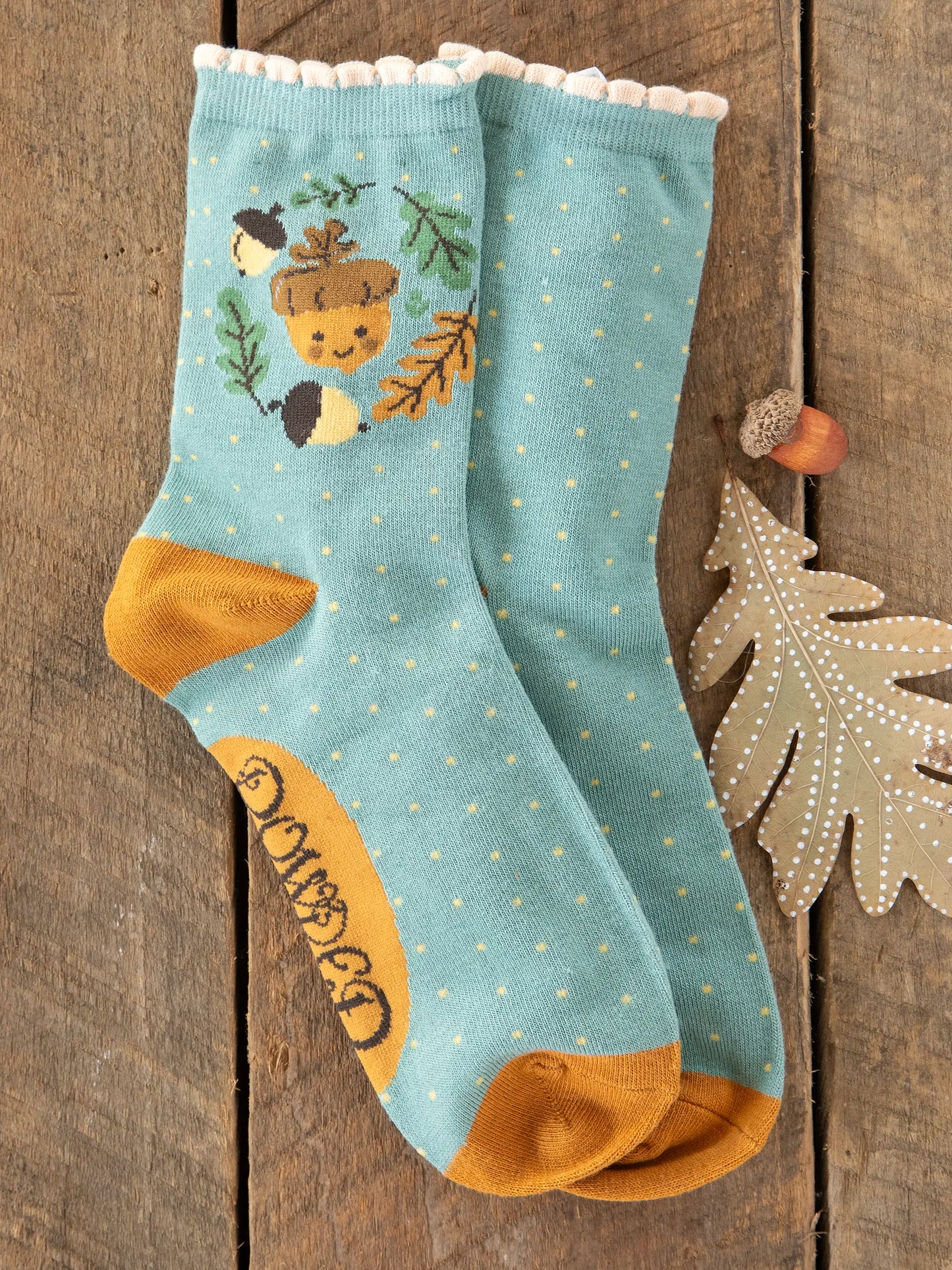 Sunny Day Crew Socks - Autumn Acorn