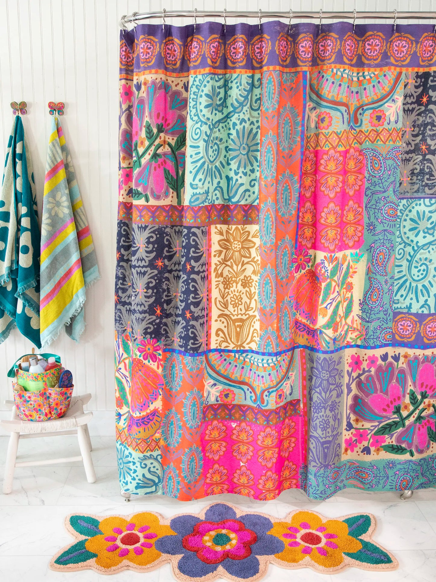 Boho Shower Curtain - Multi Color