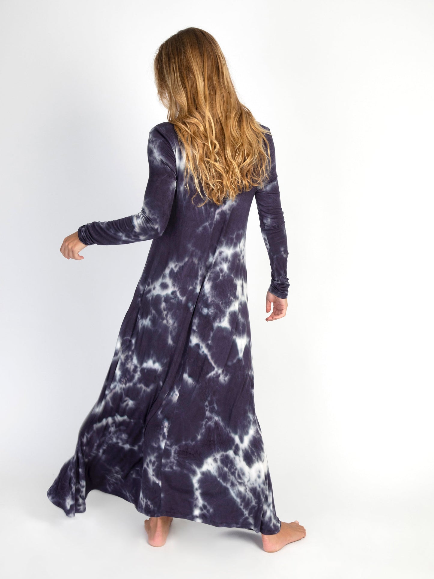 Stevie "ButterSoft" Knit Maxi Dress - Tie-Dye Midnight