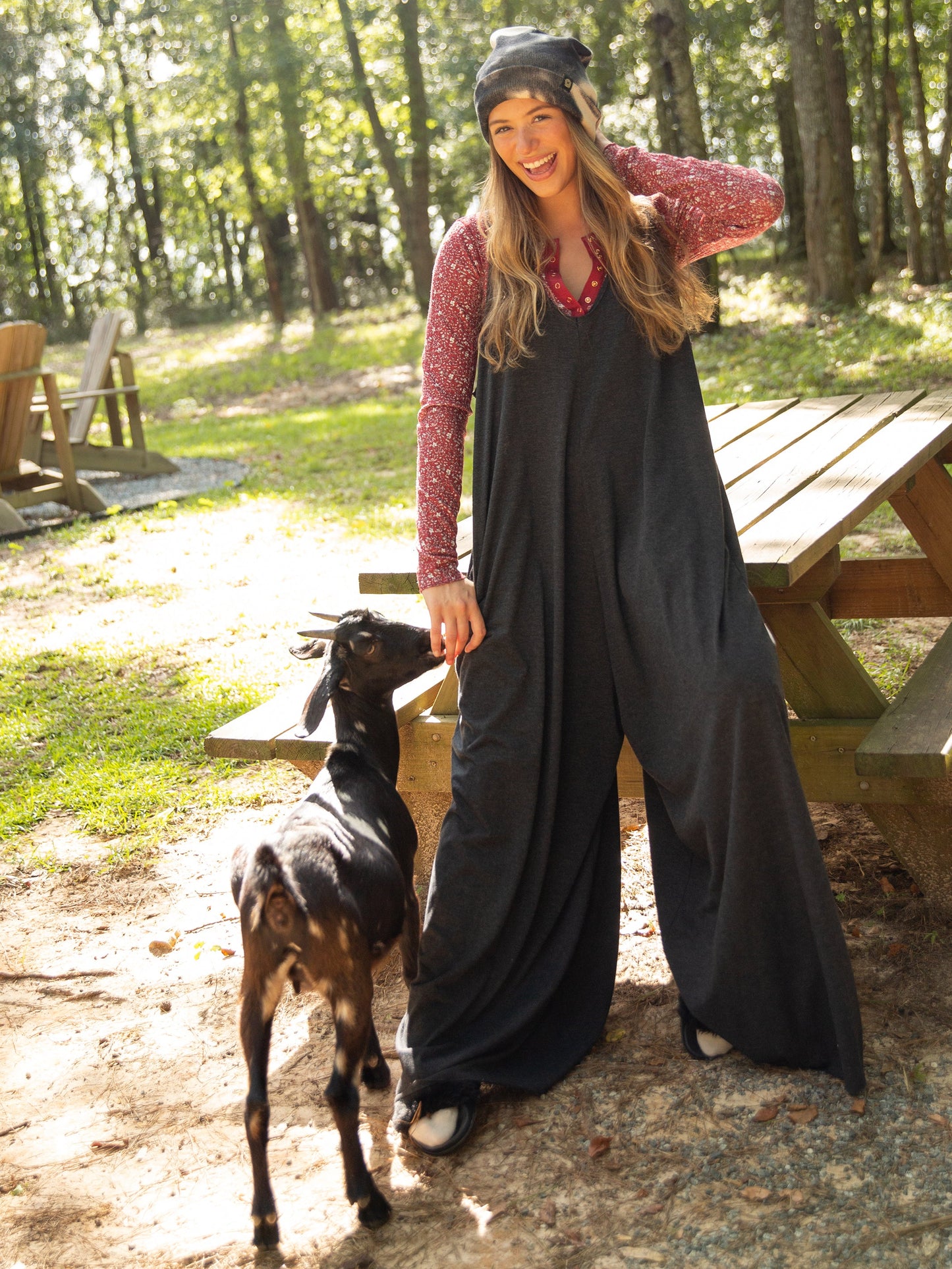 Reagan Thermal Henley - Red Floral