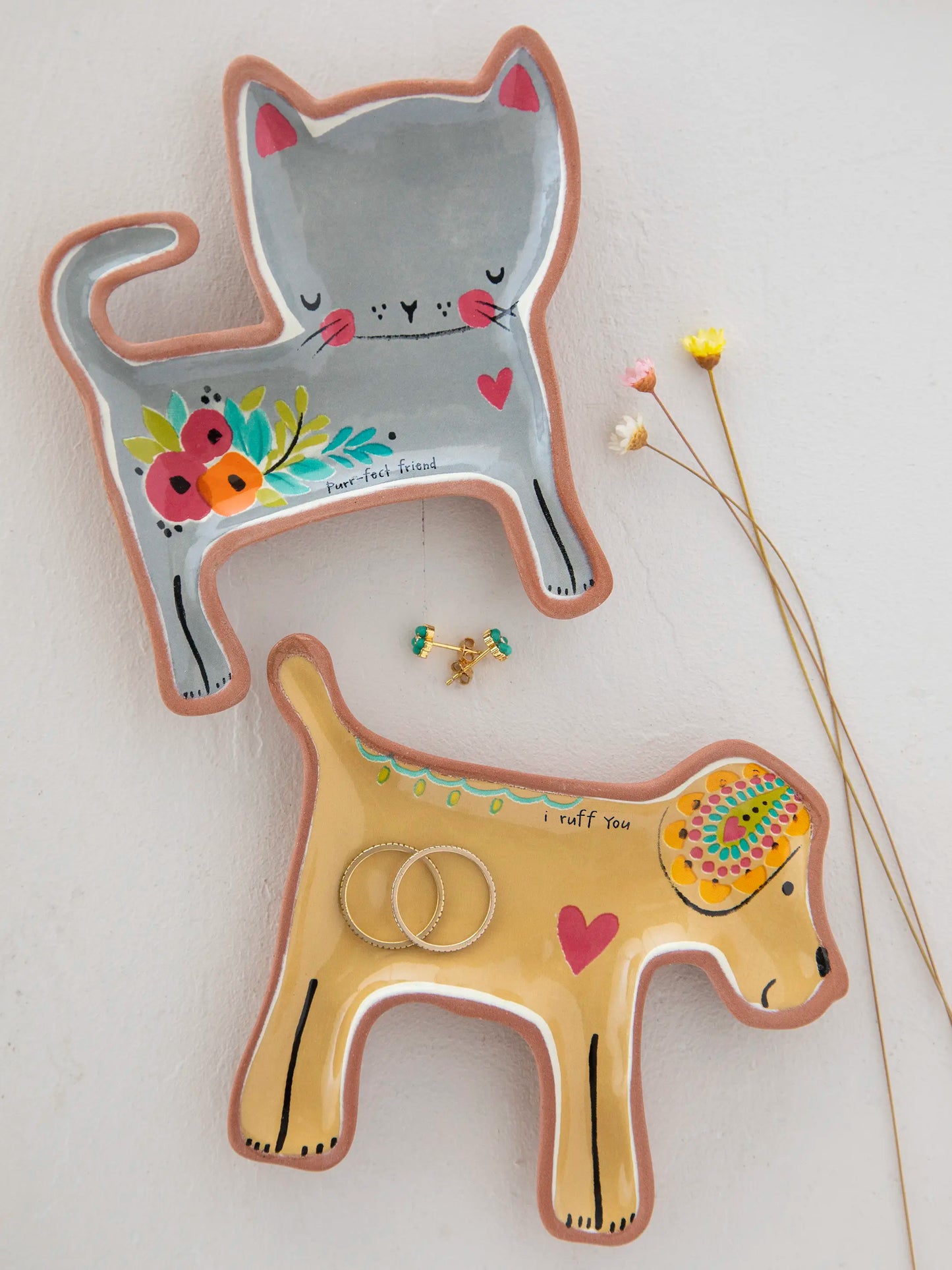 Terracotta Trinket Dish - I Ruff You