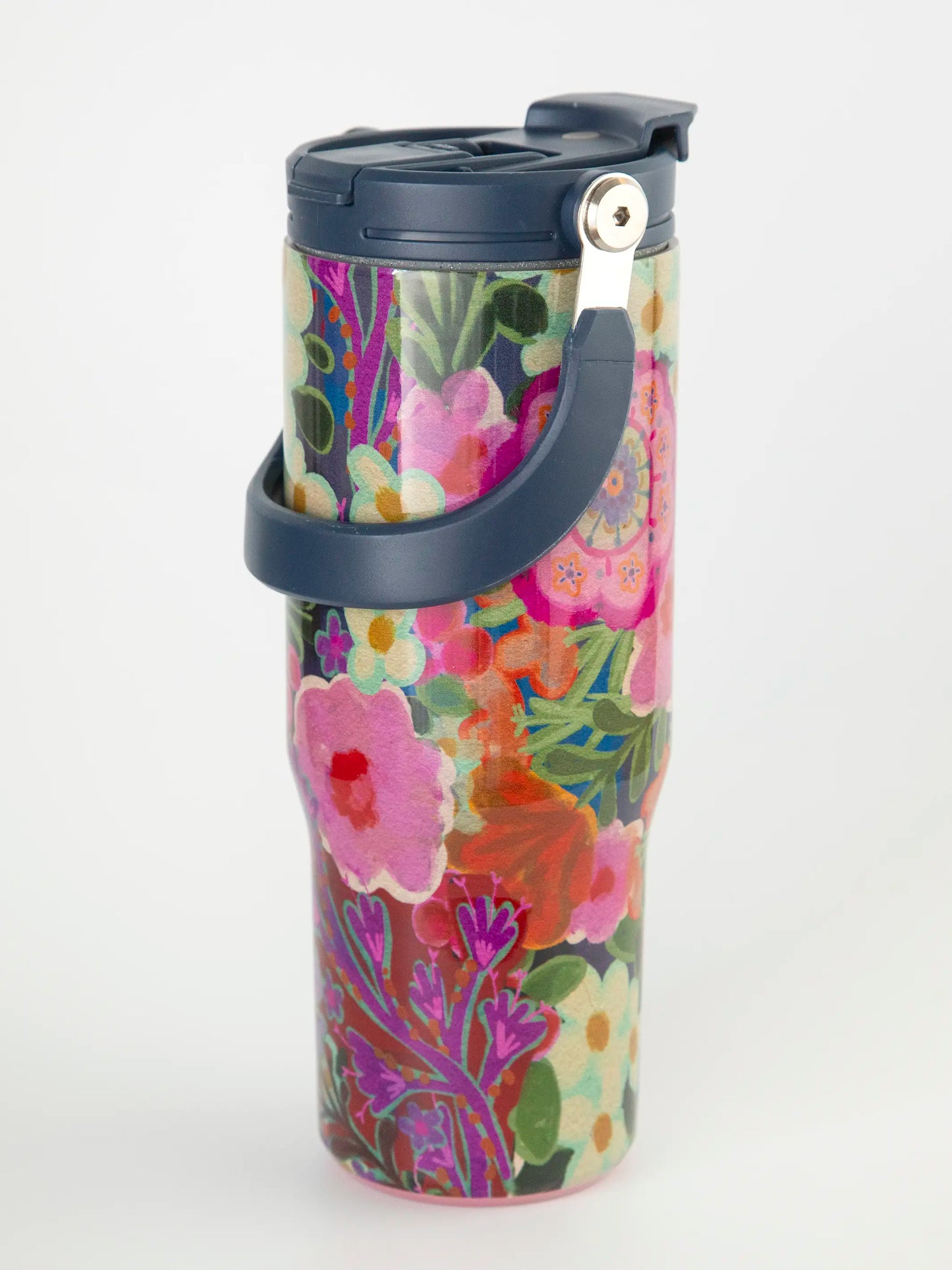 30oz Tumbler - Pink Painted Garden