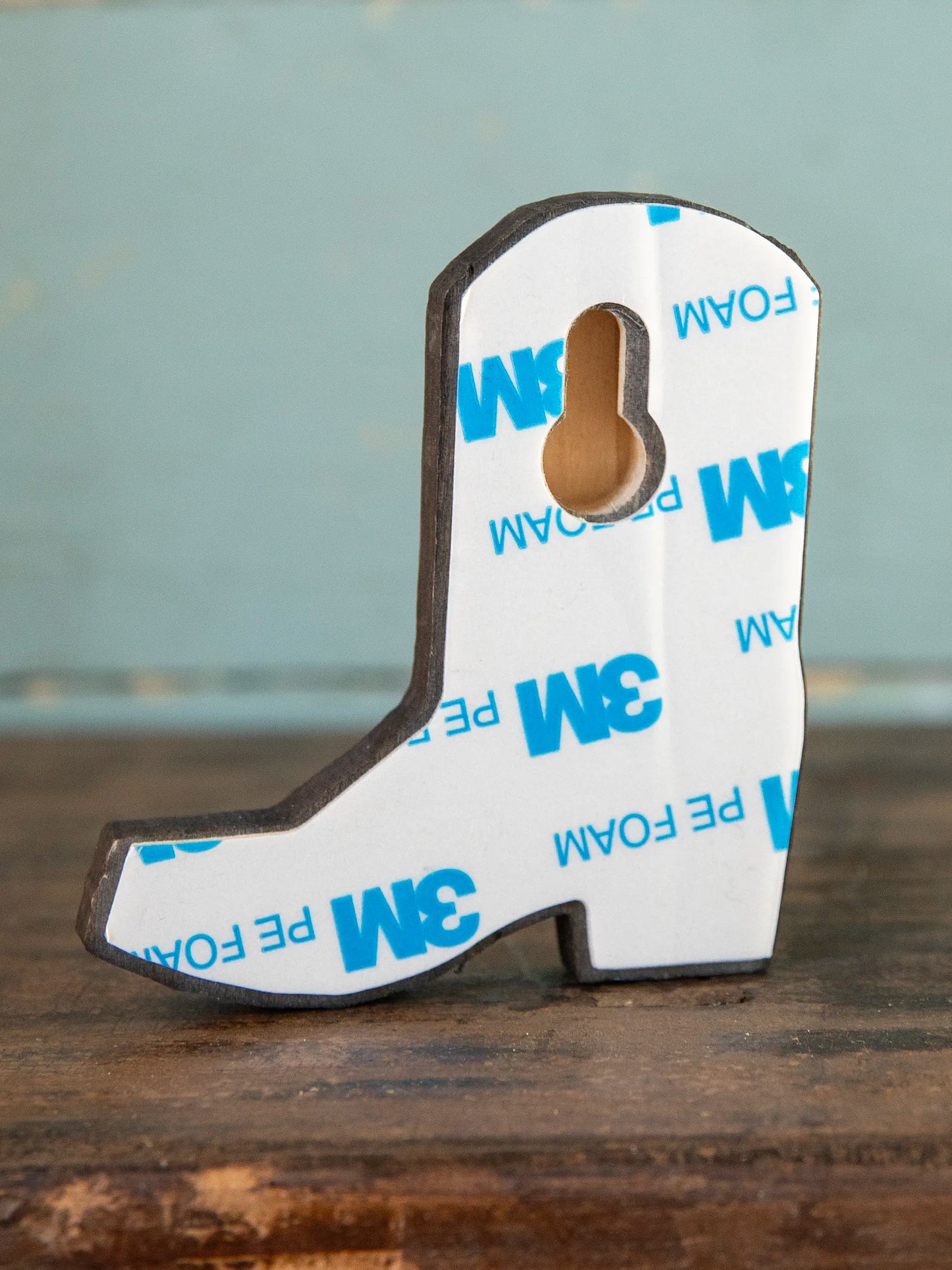 Adhesive Wooden Wall Hooks, Set of 2 - Boot