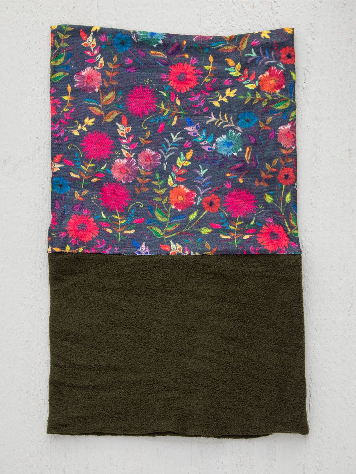 Fleece Boho Bandeau® Headband - Navy Wildflower